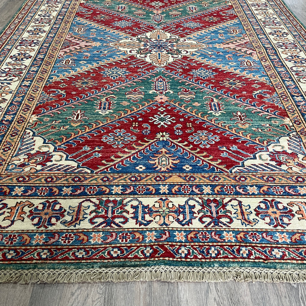247 x 172 cm | Afghan Super Kazak Rug