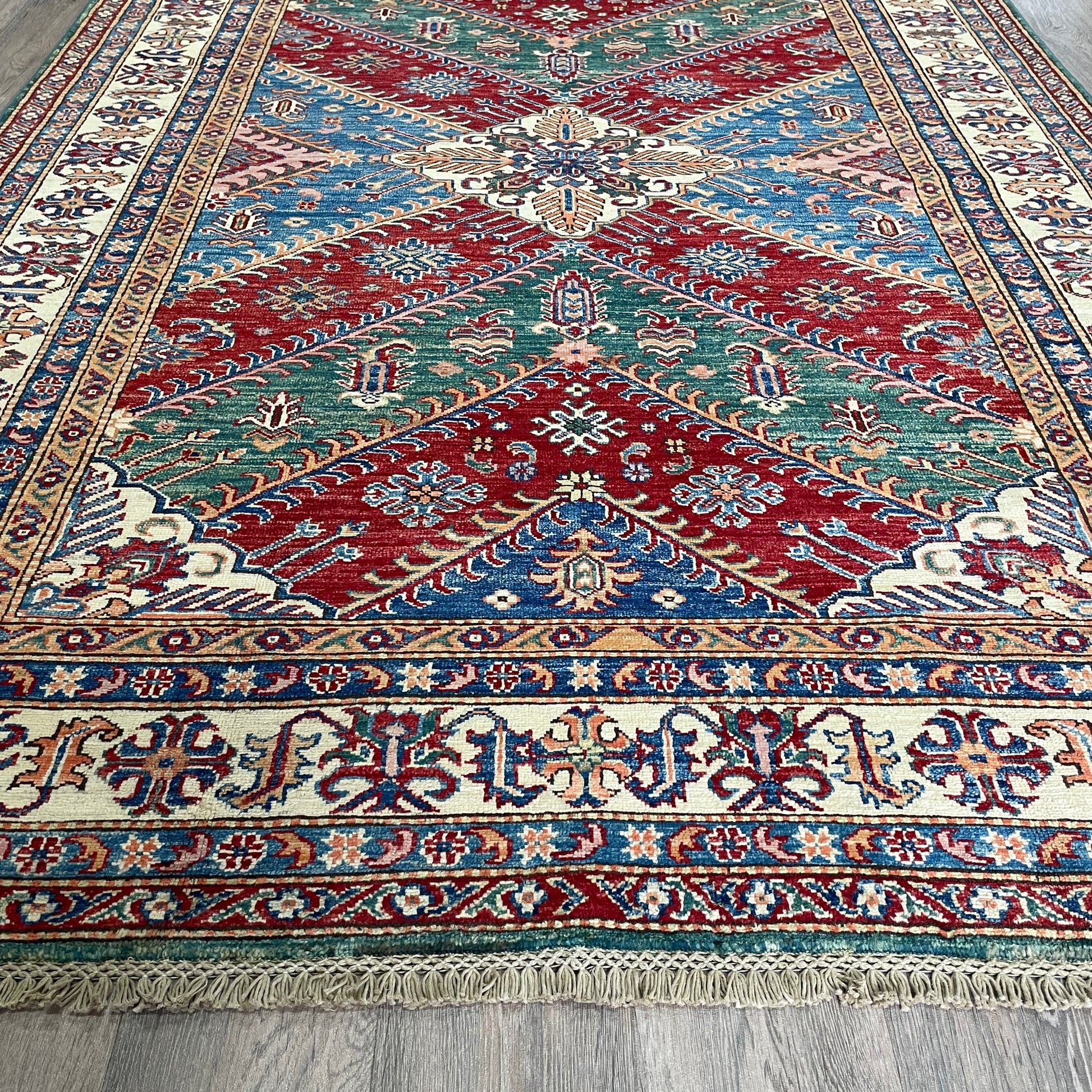 247 x 172 cm | Afghan Super Kazak Rug
