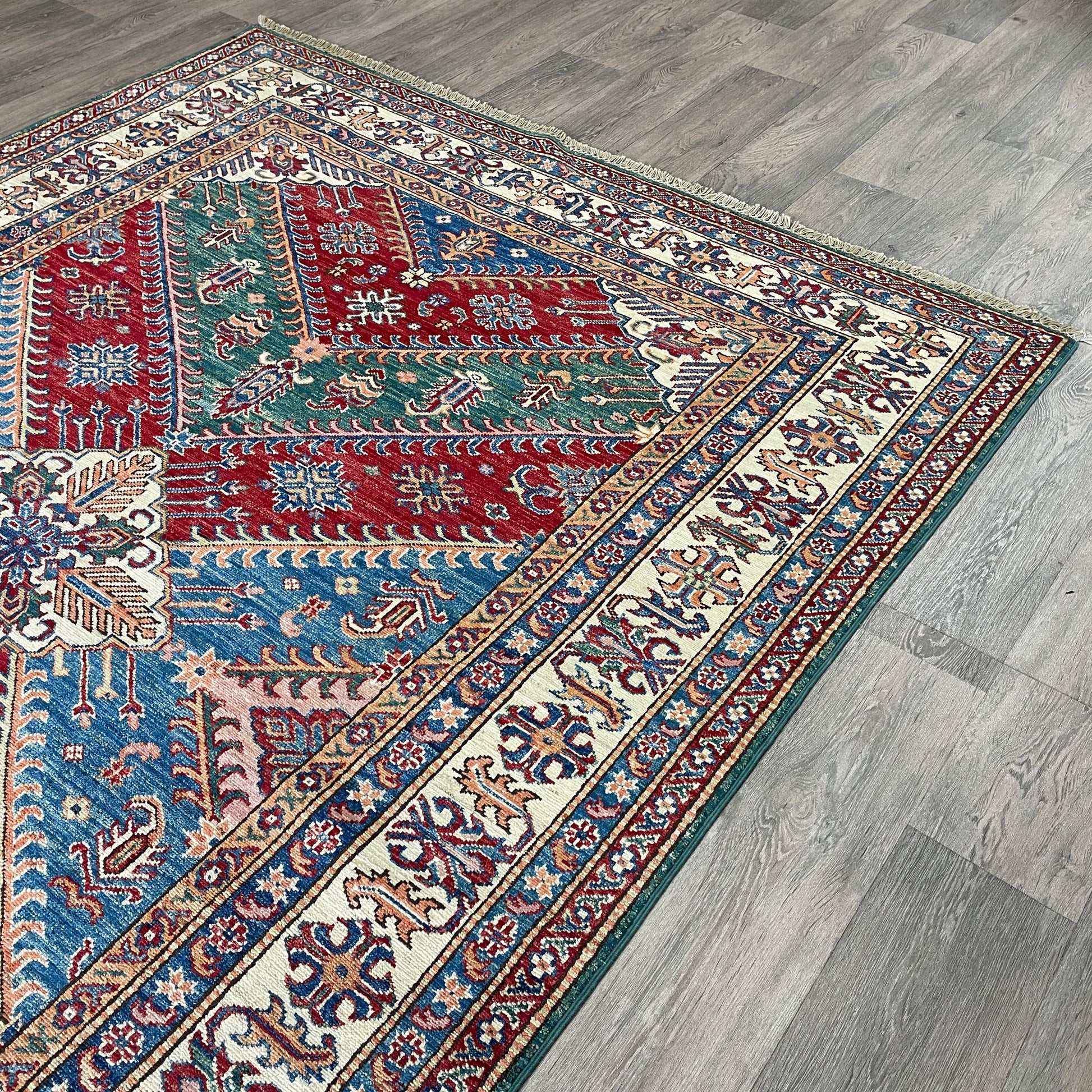 247 x 172 cm | Afghan Super Kazak Rug