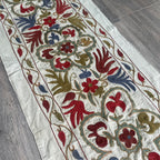 Afghan 'Sheberghan' Suzani Table Runner