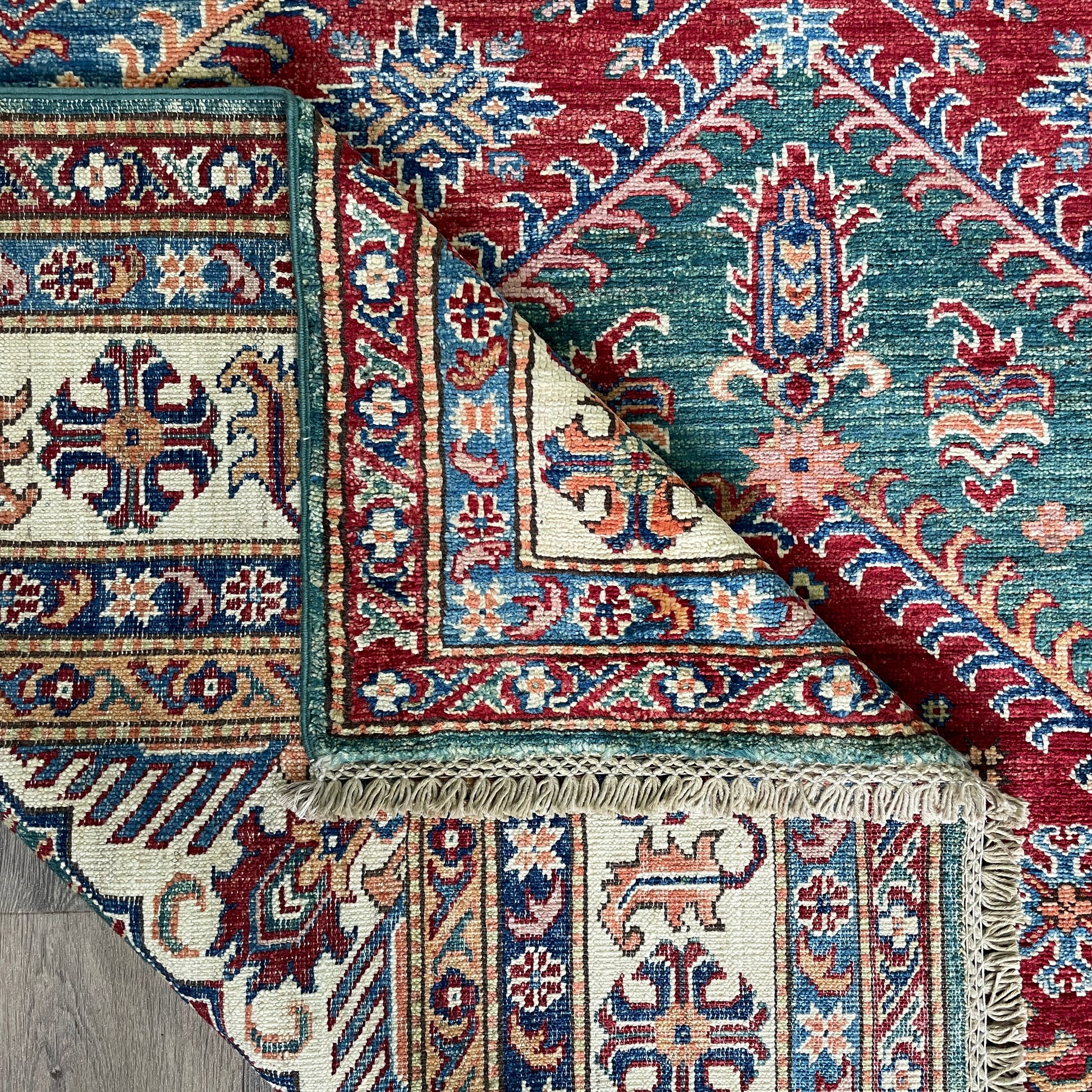 247 x 172 cm | Afghan Super Kazak Rug