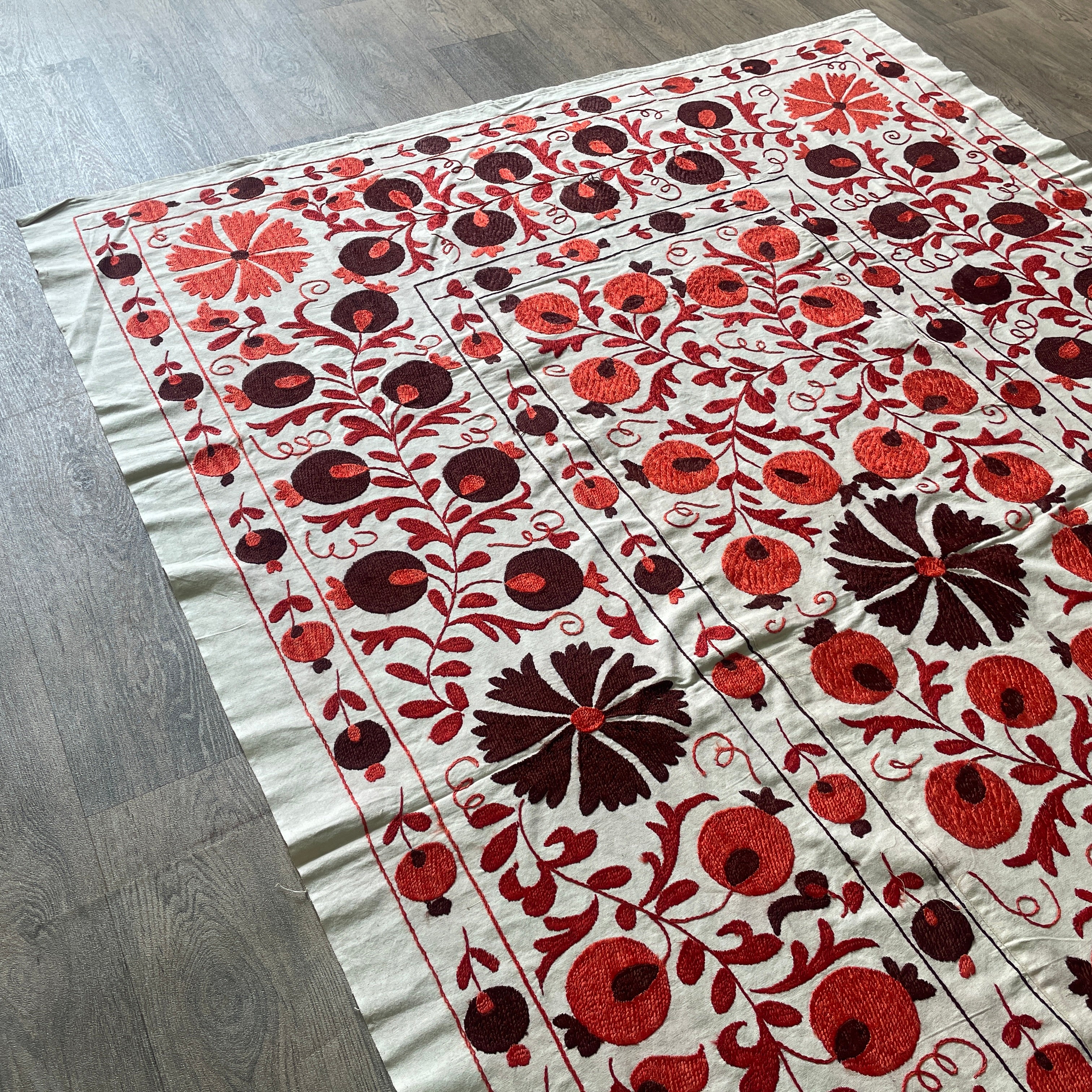 Uzbek Suzani Bed Throw