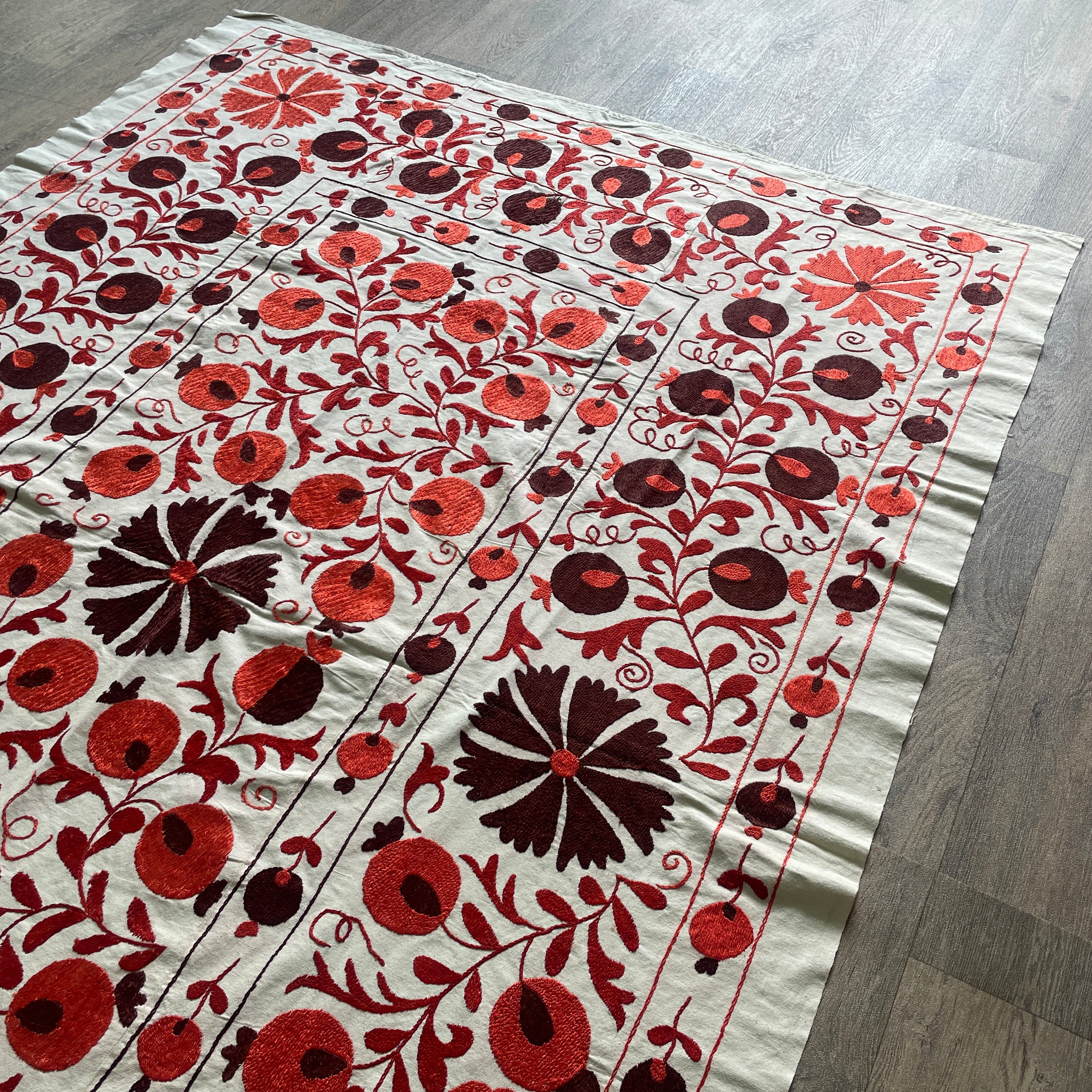 Uzbek Suzani Bed Throw