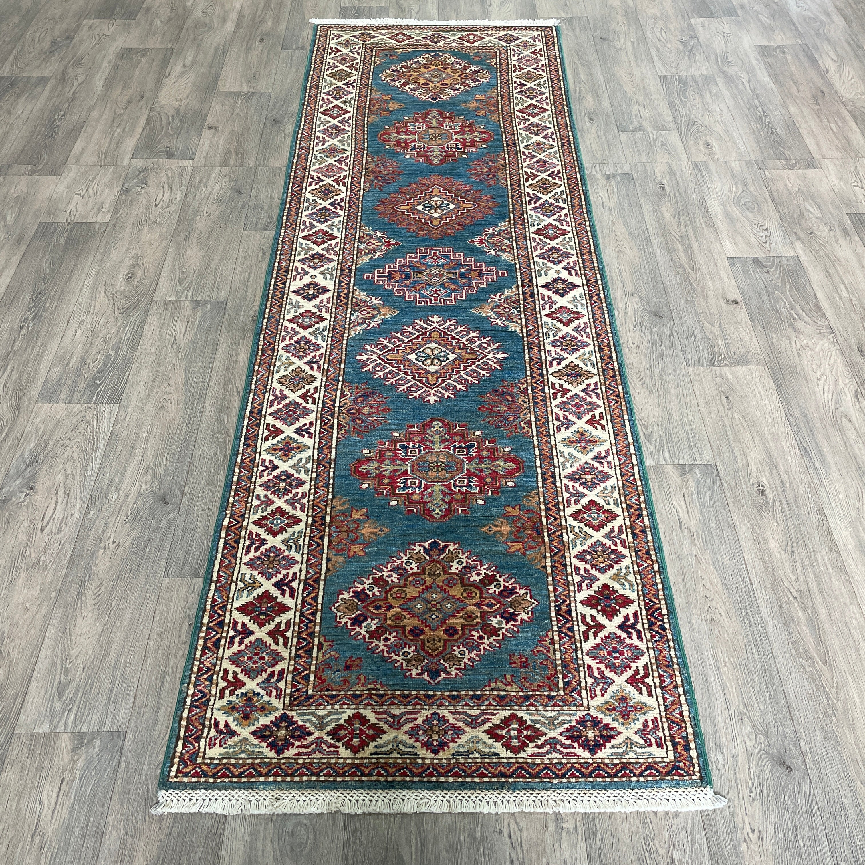 255 x 80 cm | Afghan Super Kazak Runner - Khorasan Rugs