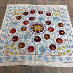 Uzbek 'Samarkand' Suzani Table Throw