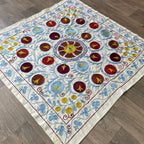 Uzbek 'Samarkand' Suzani Table Throw