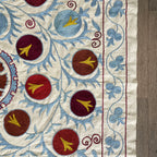 Uzbek 'Samarkand' Suzani Table Throw