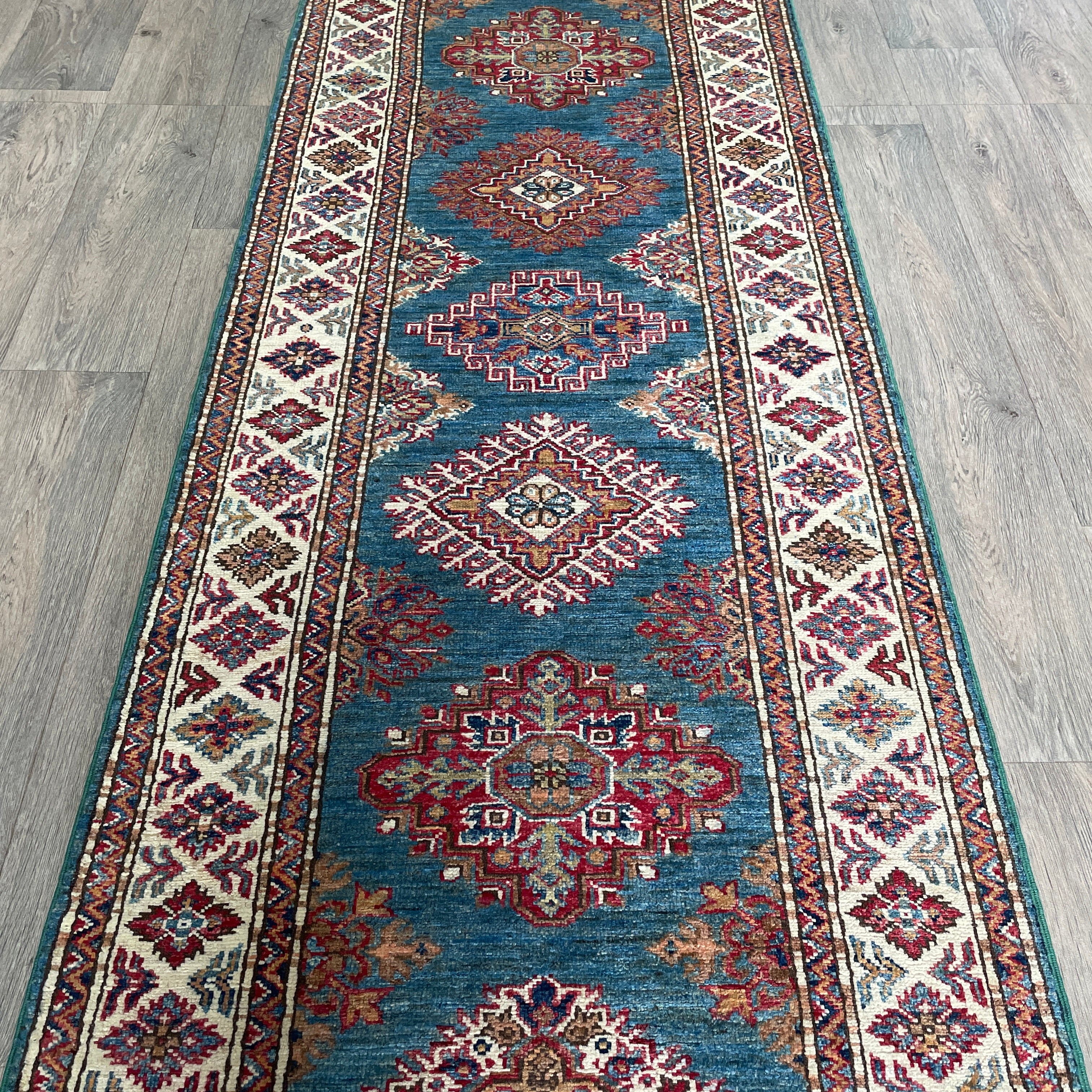255 x 80 cm | Afghan Super Kazak Runner - Khorasan Rugs
