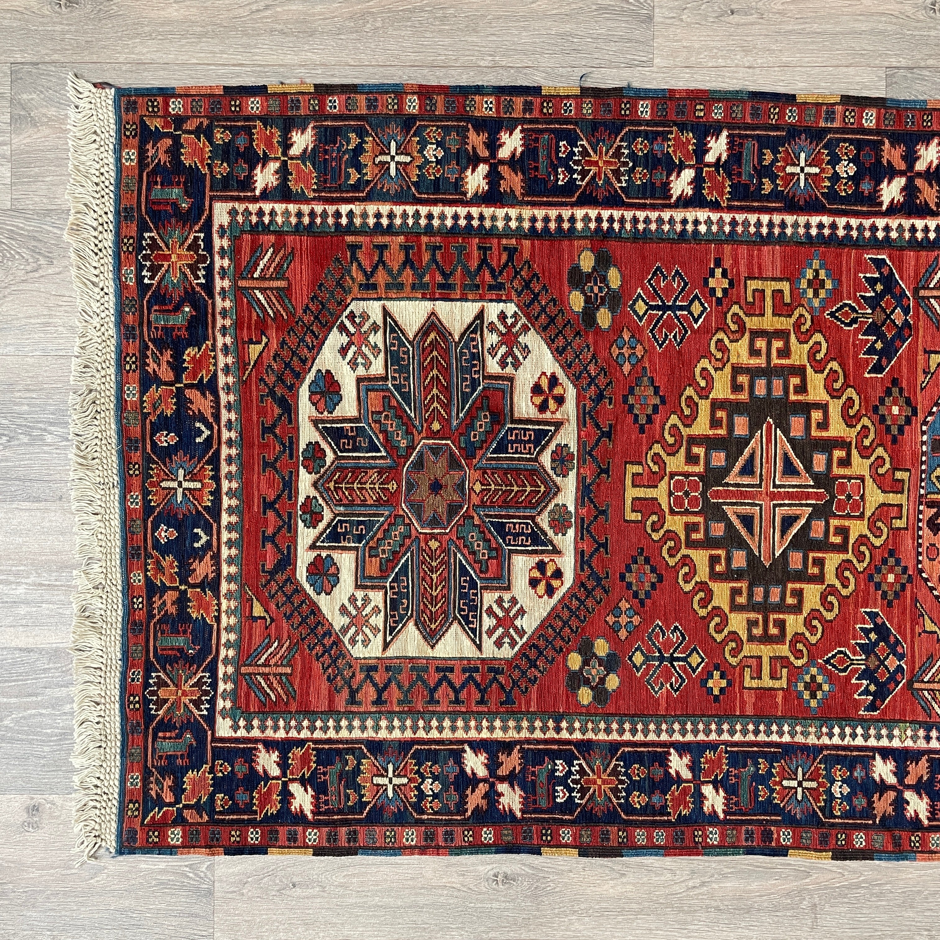 Caucasian Fine Soumak Kilim Runner