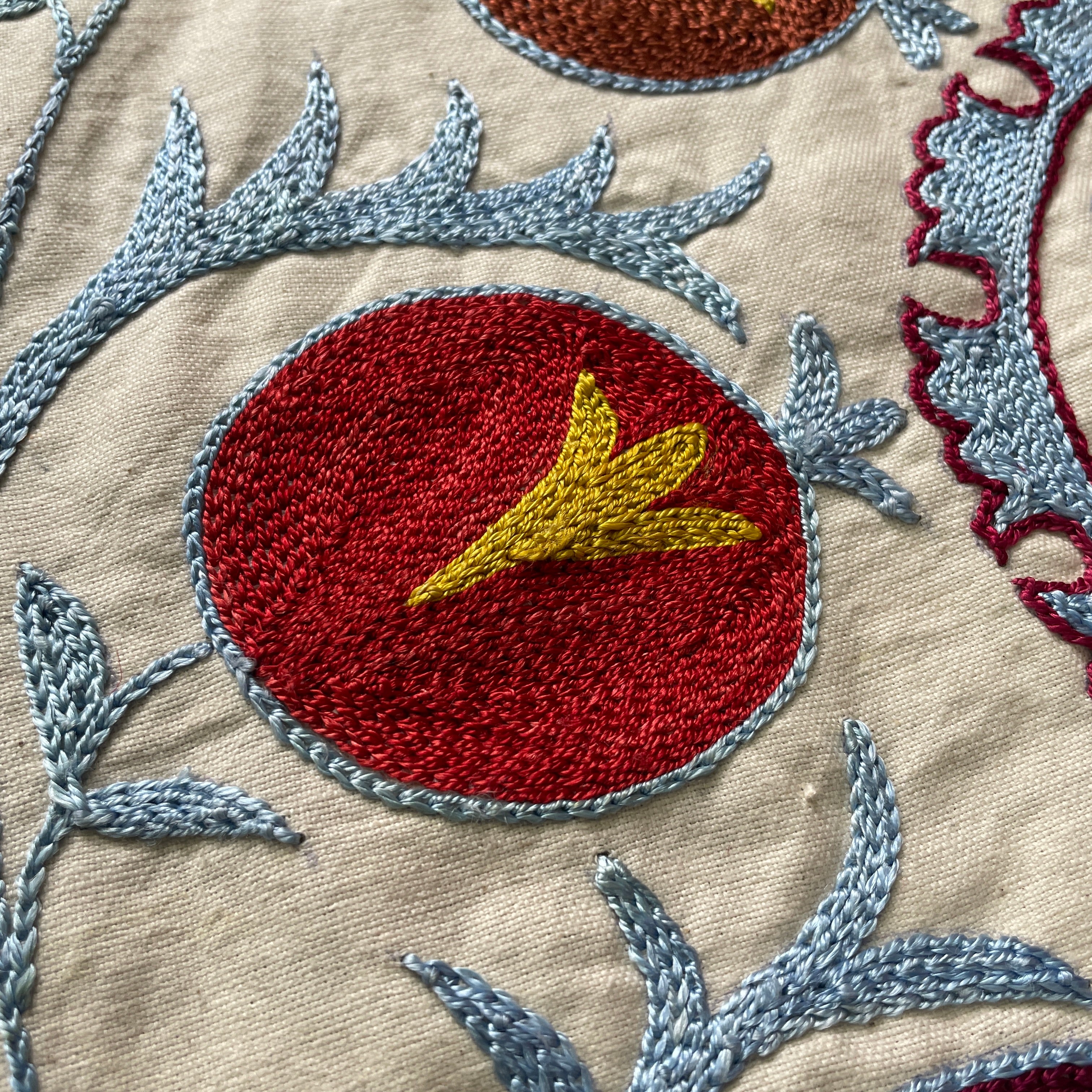 Uzbek 'Samarkand' Suzani Table Throw