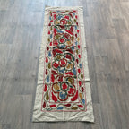 Afghan 'Sheberghan' Suzani Table Throw