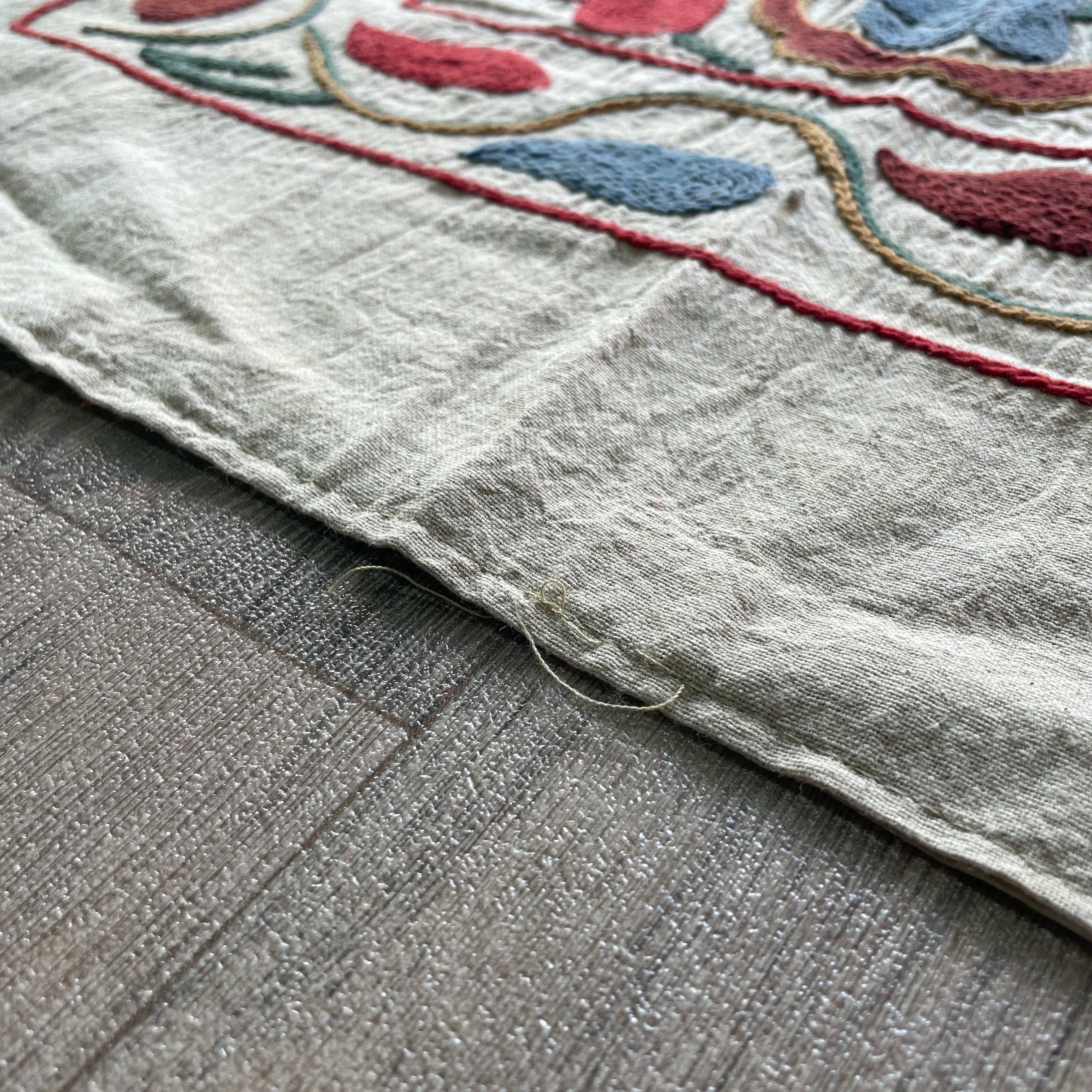 Afghan 'Sheberghan' Suzani Table Throw