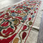 Afghan 'Sheberghan' Suzani Table Throw