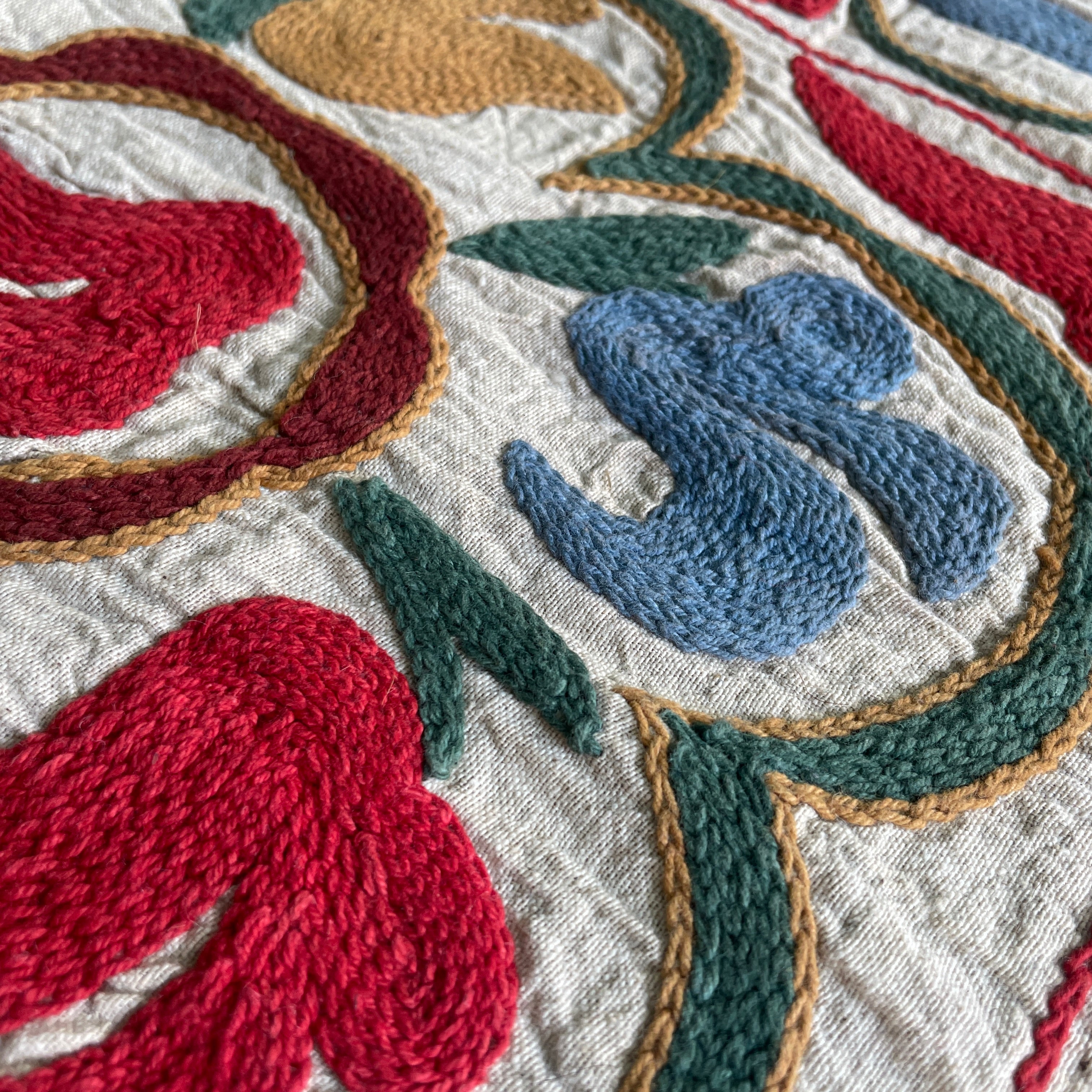 Afghan 'Sheberghan' Suzani Table Throw