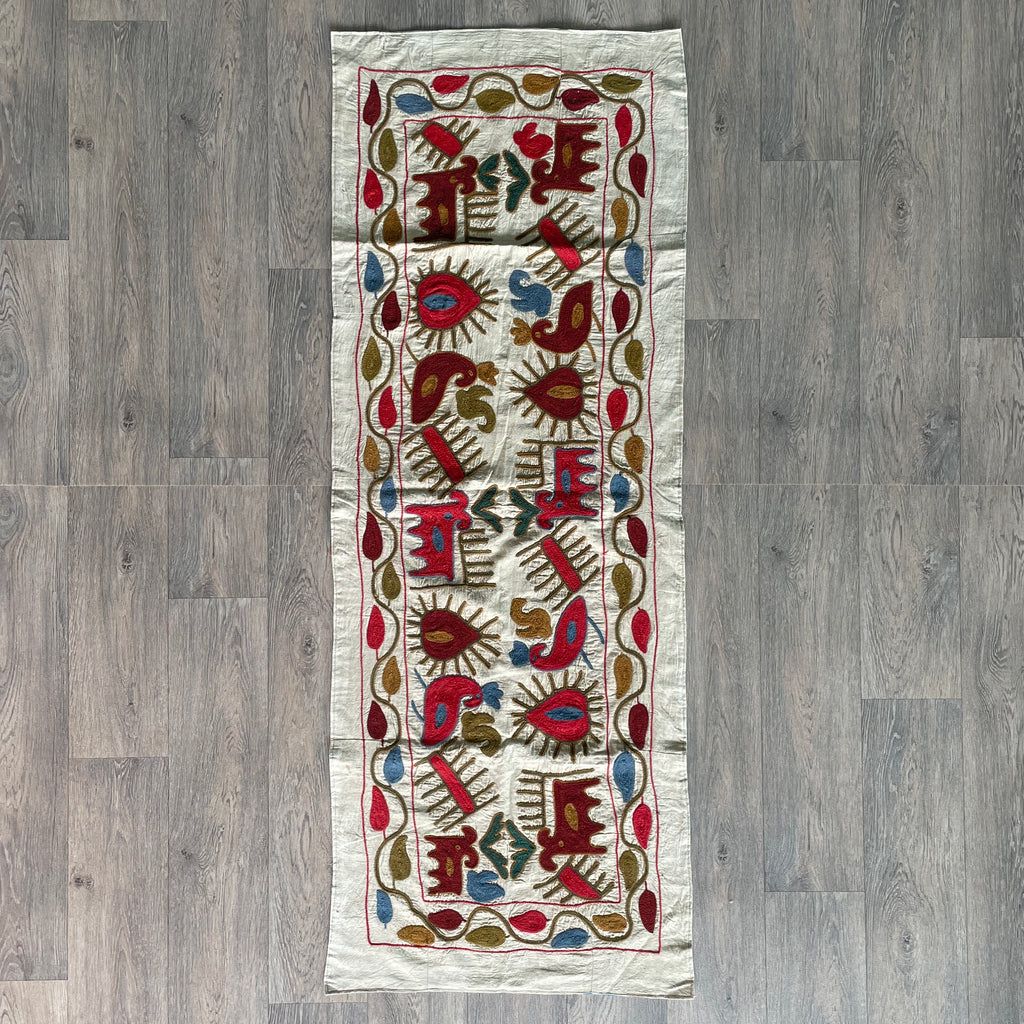 Afghan 'Sheberghan' Suzani Table Throw