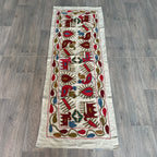 Afghan 'Sheberghan' Suzani Table Throw