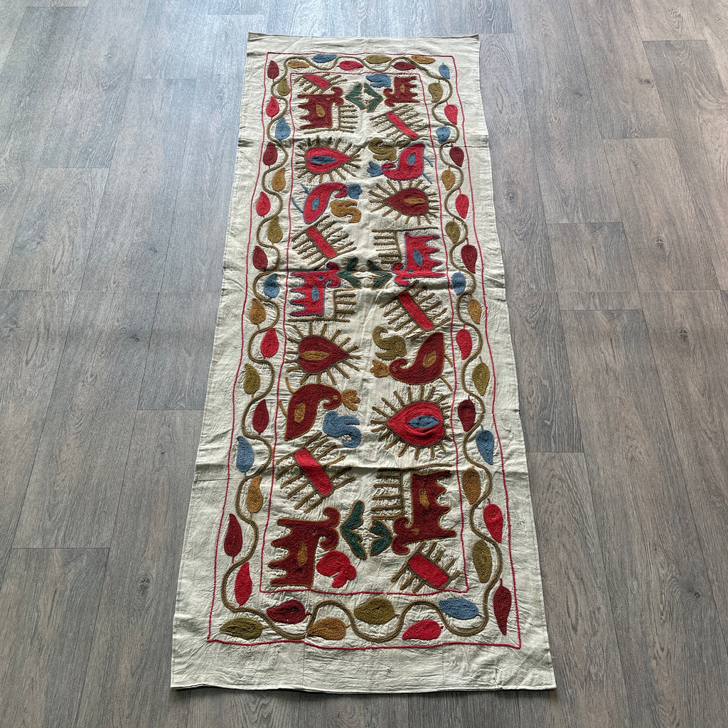 Afghan 'Sheberghan' Suzani Table Throw