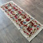 Afghan 'Sheberghan' Suzani Table Throw