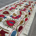 Afghan 'Sheberghan' Suzani Table Throw