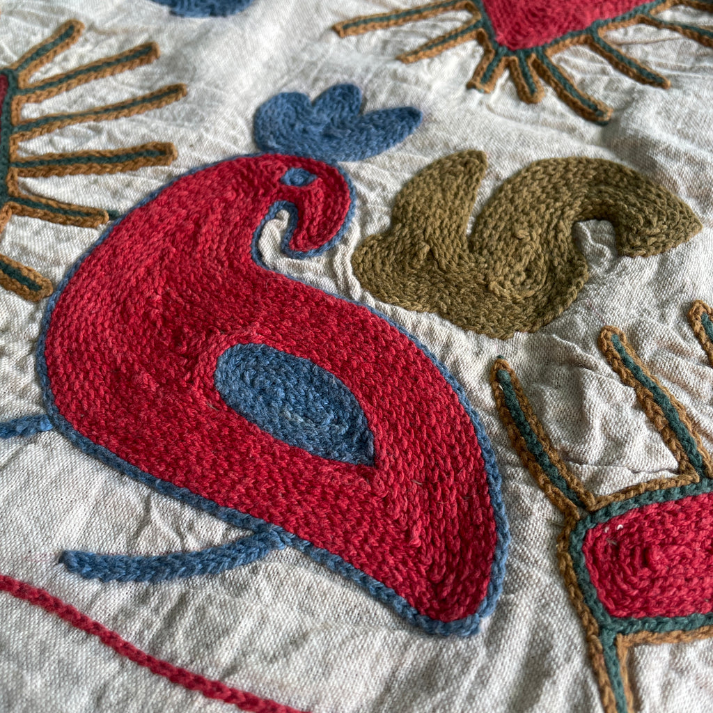 Afghan 'Sheberghan' Suzani Table Throw