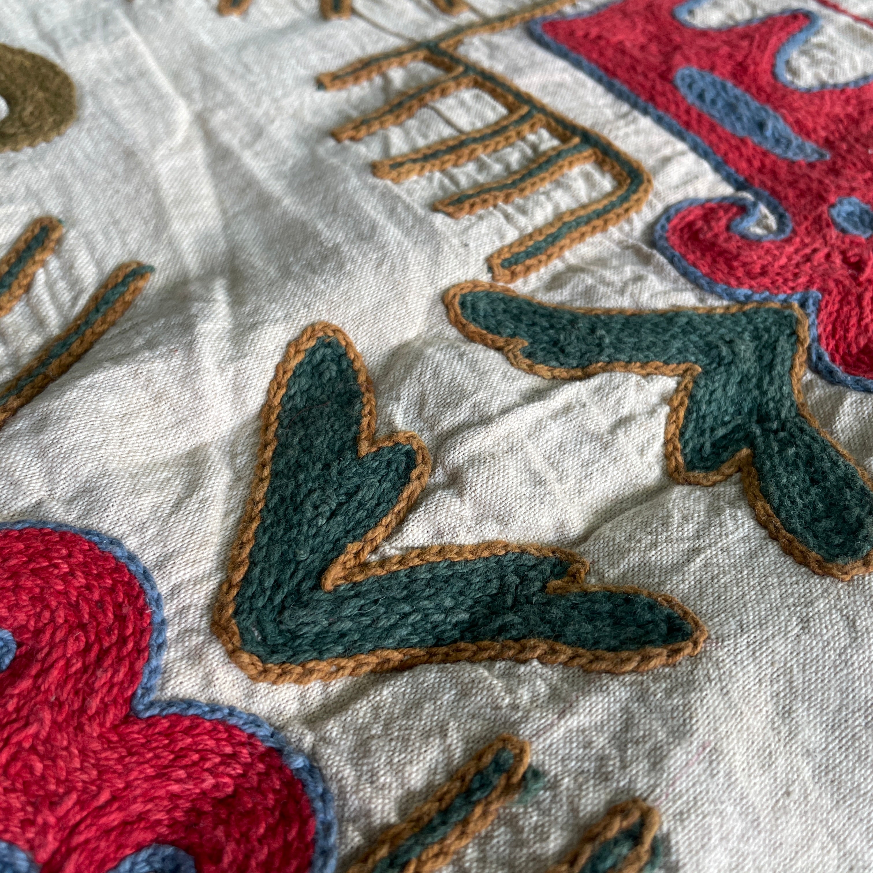 Afghan 'Sheberghan' Suzani Table Throw