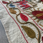Afghan 'Sheberghan' Suzani Table Throw