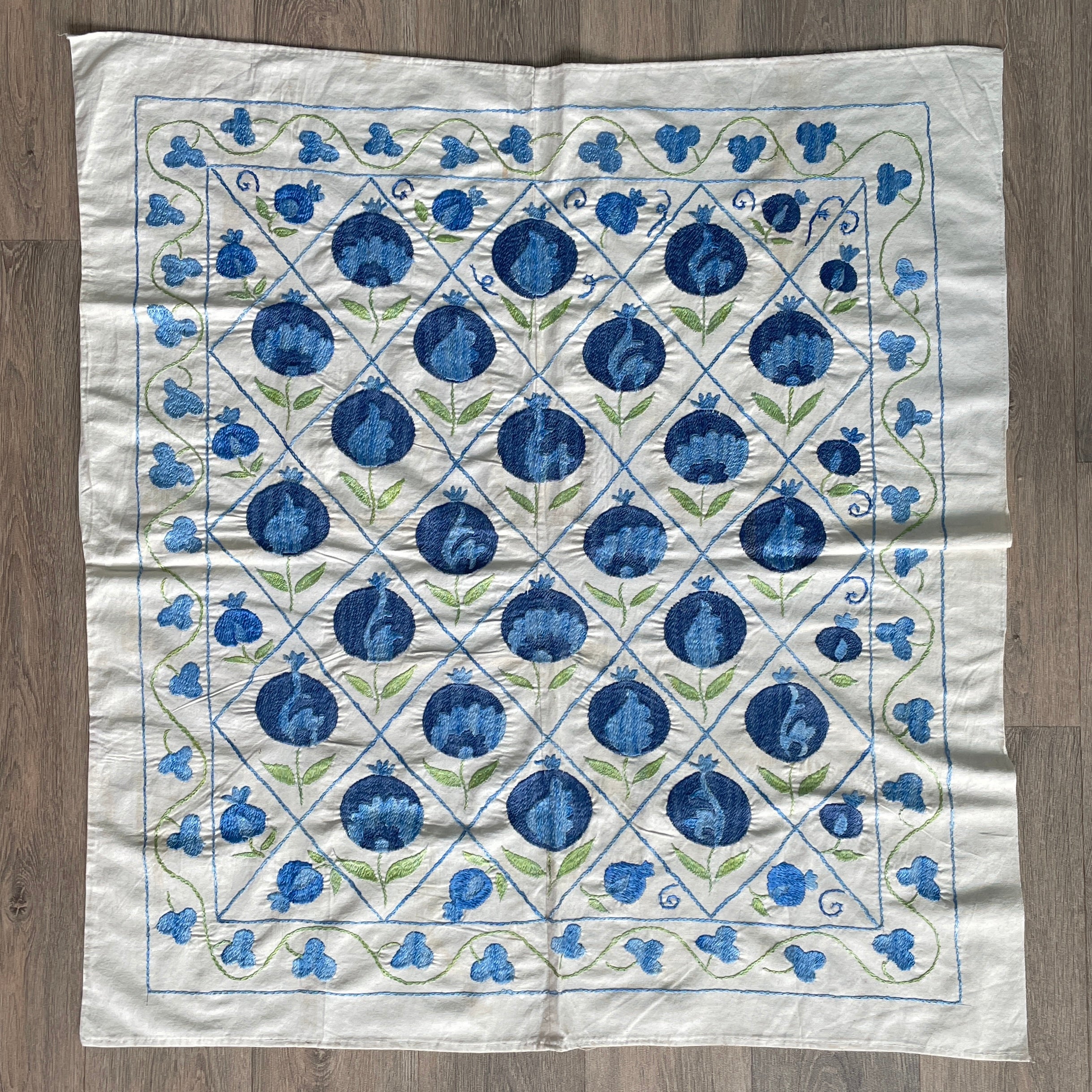 Uzbek 'Tashkent' Suzani Table Throw