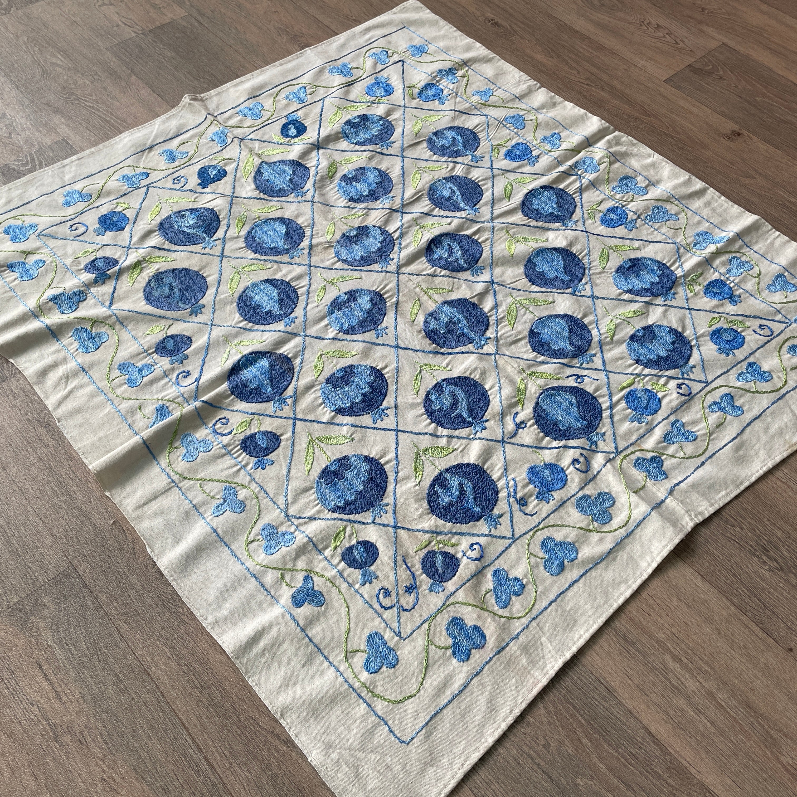Uzbek 'Tashkent' Suzani Table Throw