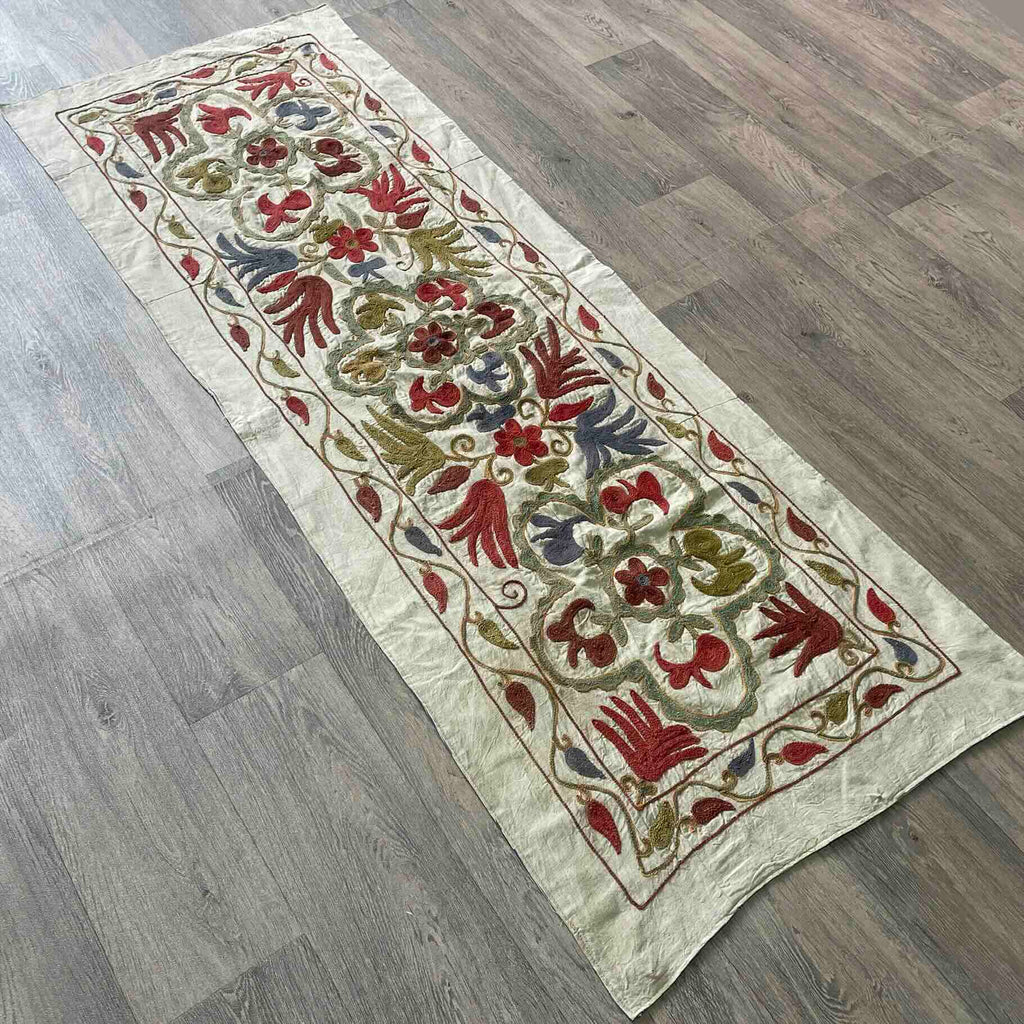 Afghan 'Sheberghan' Suzani Table Runner