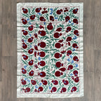 Uzbek 'Bokhara' Suzani Bed Throw