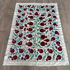 Uzbek 'Bokhara' Suzani Bed Throw