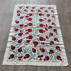 Uzbek 'Bokhara' Suzani Bed Throw
