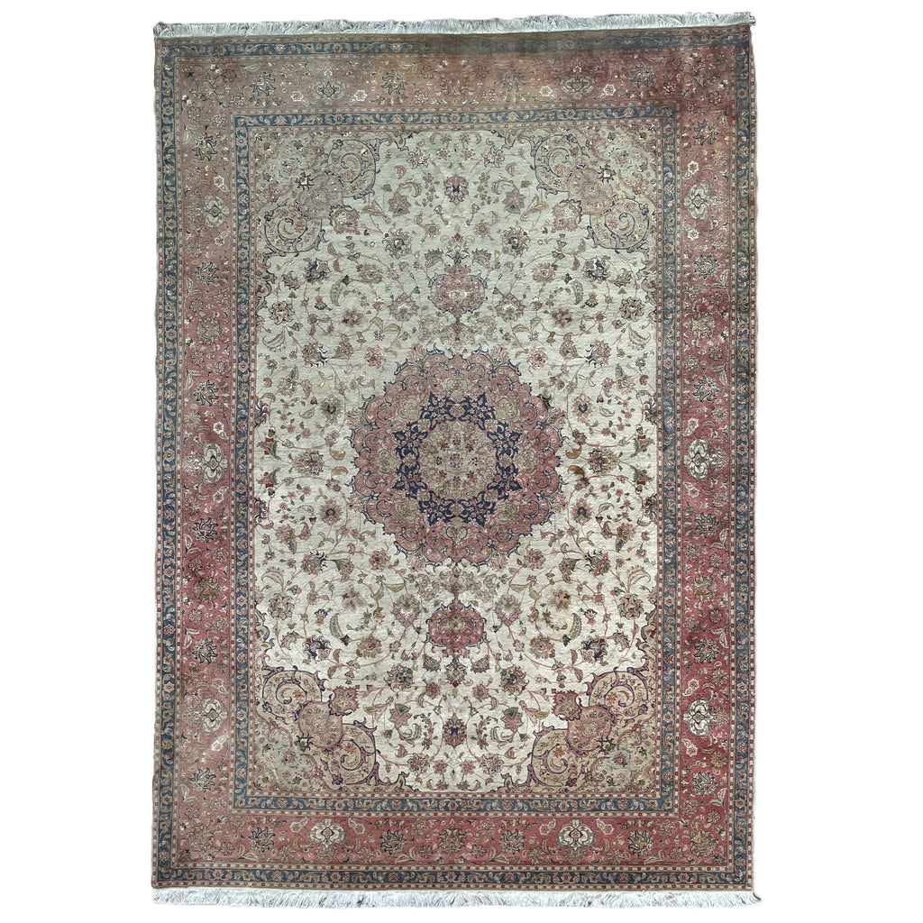 Old Persian Tabriz Rug c. 1960 (Silk)