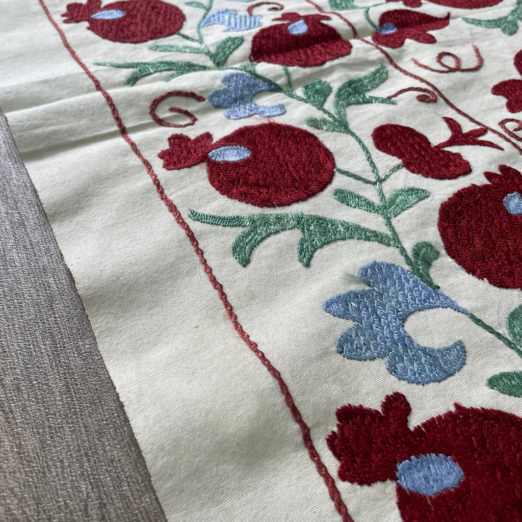 Uzbek 'Bokhara' Suzani Bed Throw