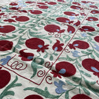 Uzbek 'Bokhara' Suzani Bed Throw