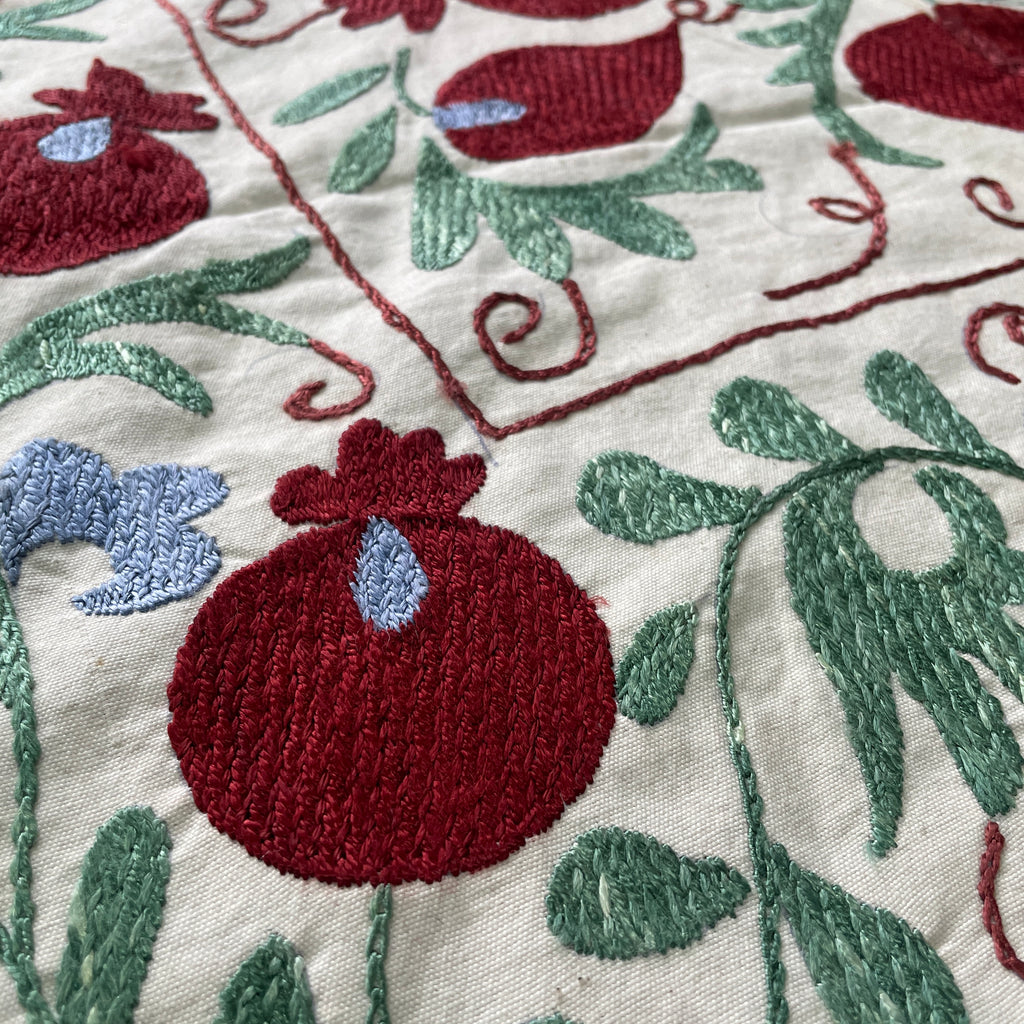 Uzbek 'Bokhara' Suzani Bed Throw