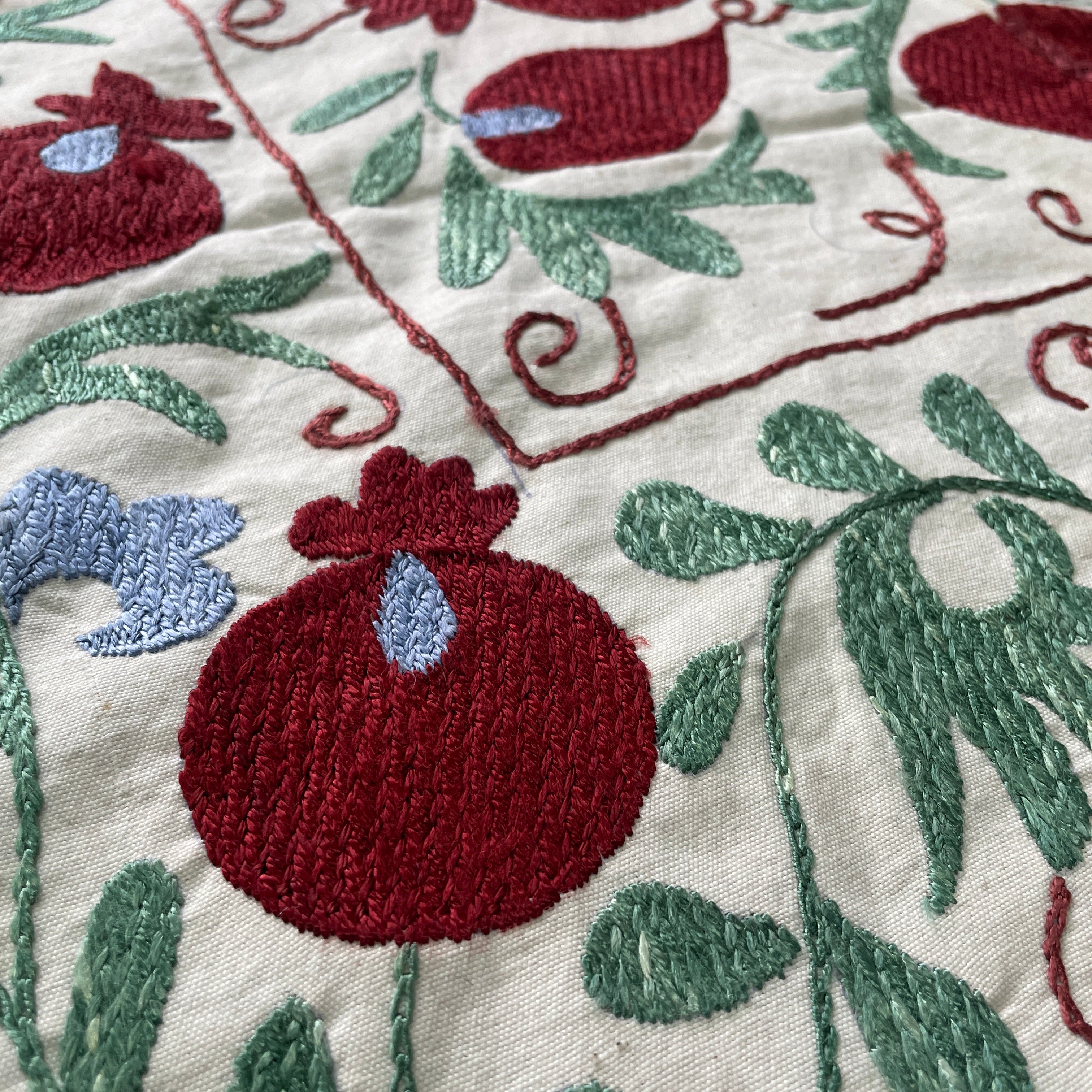 Uzbek 'Bokhara' Suzani Bed Throw