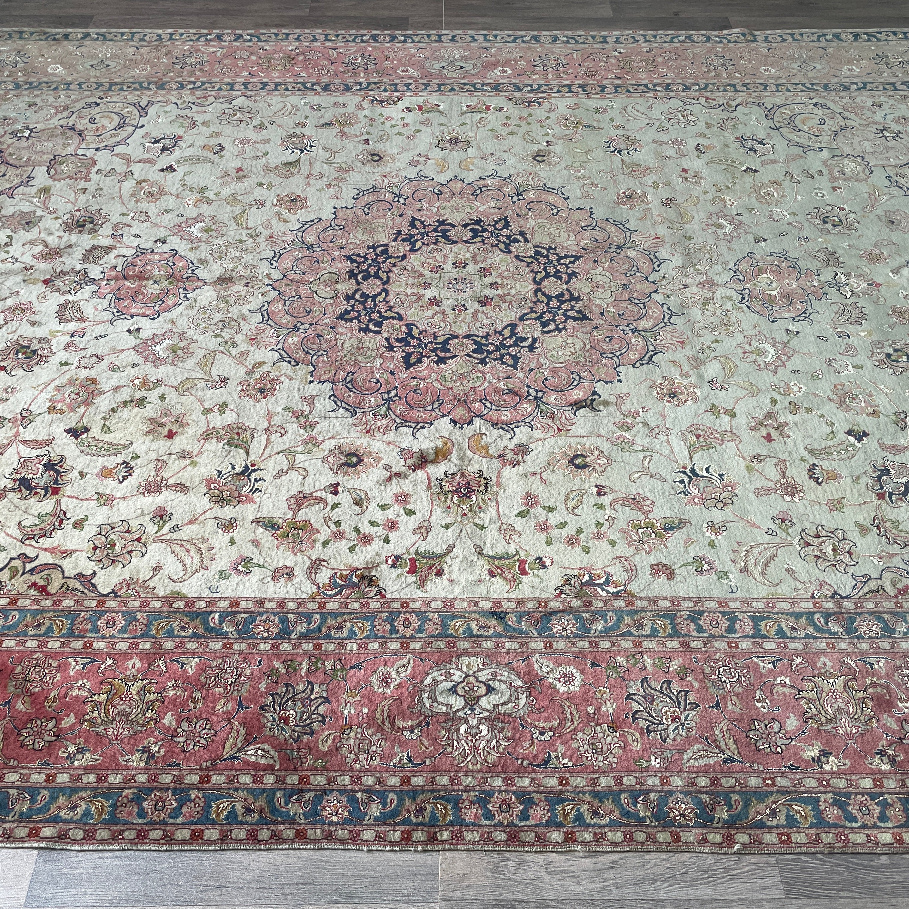 Old Persian Tabriz Rug c. 1960 (Silk)