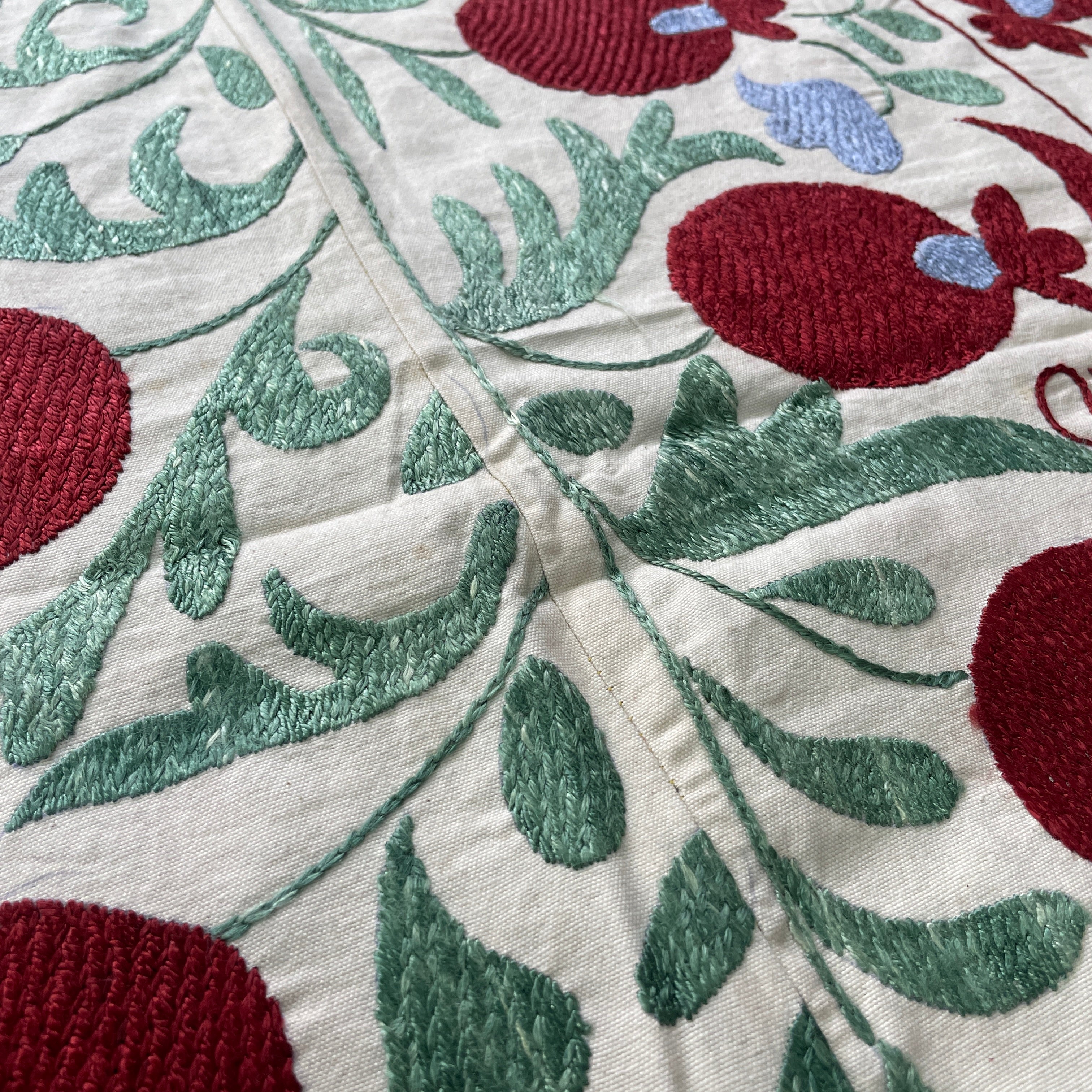 Uzbek 'Bokhara' Suzani Bed Throw