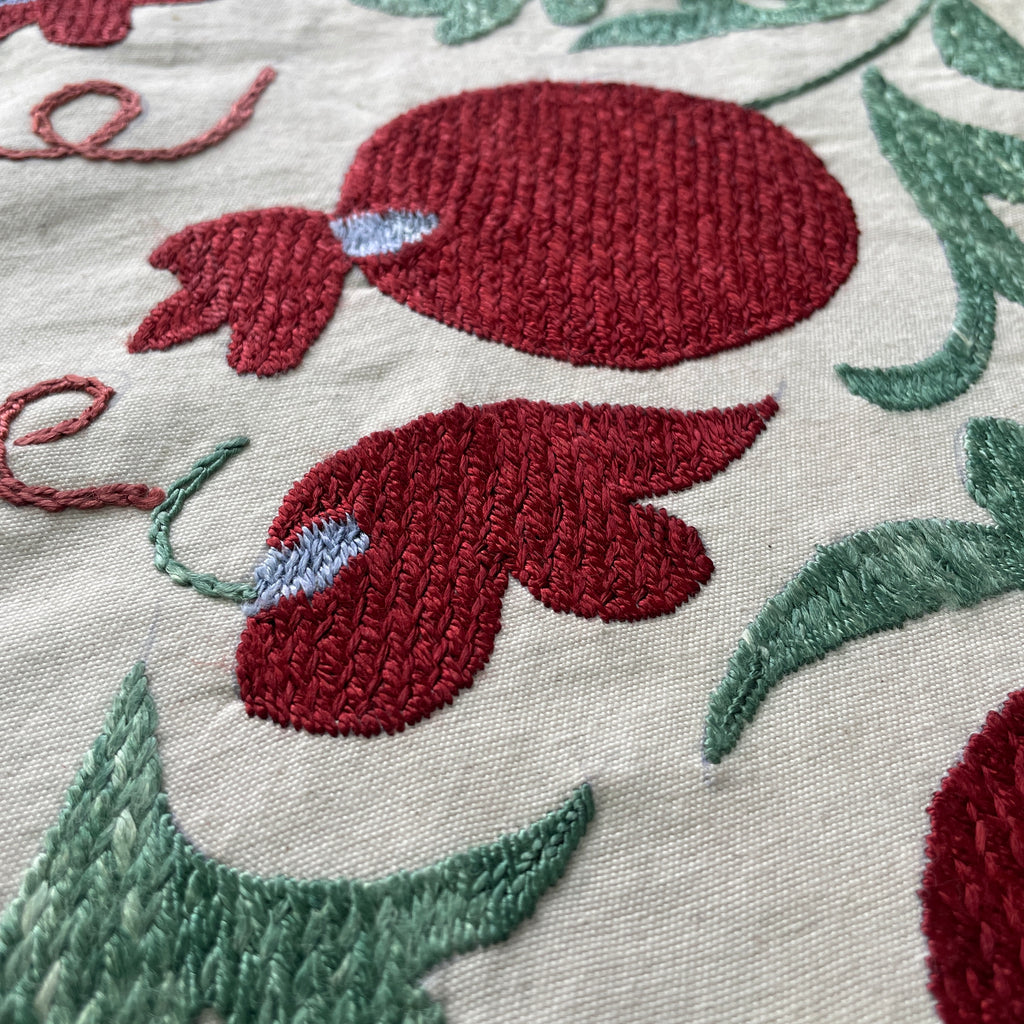 Uzbek 'Bokhara' Suzani Bed Throw