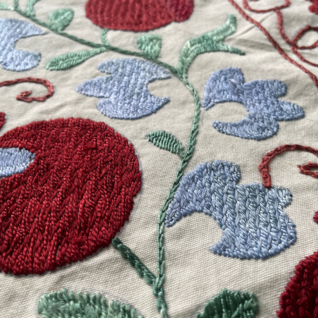 Uzbek 'Bokhara' Suzani Bed Throw