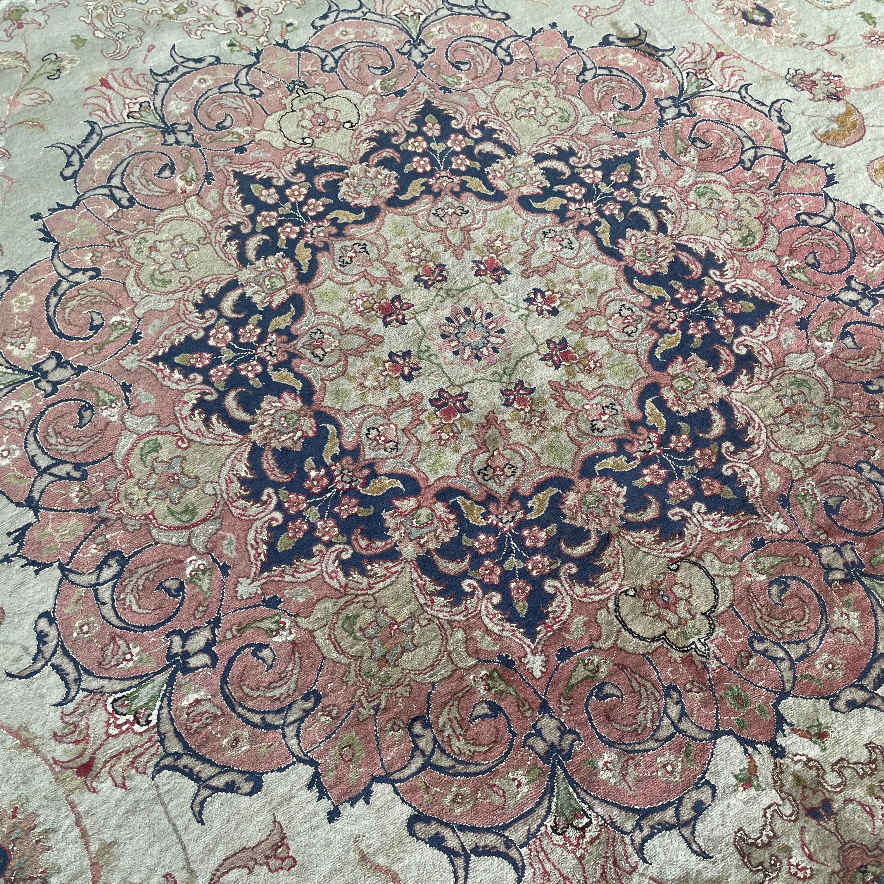 Old Persian Tabriz Rug c. 1960 (Silk)