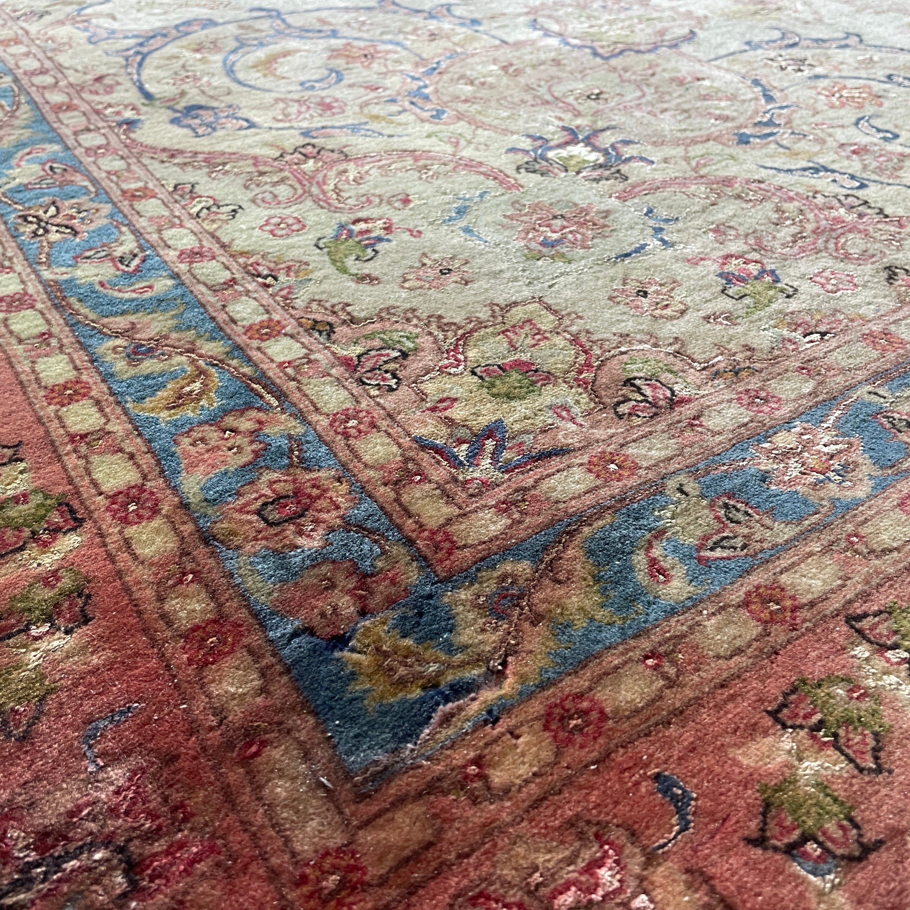Old Persian Tabriz Rug c. 1960 (Silk)