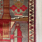 Old Afghan Herati Baluch Rug c. 1980