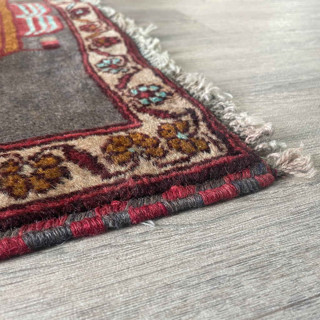 Old Afghan Herati Baluch Rug c. 1980