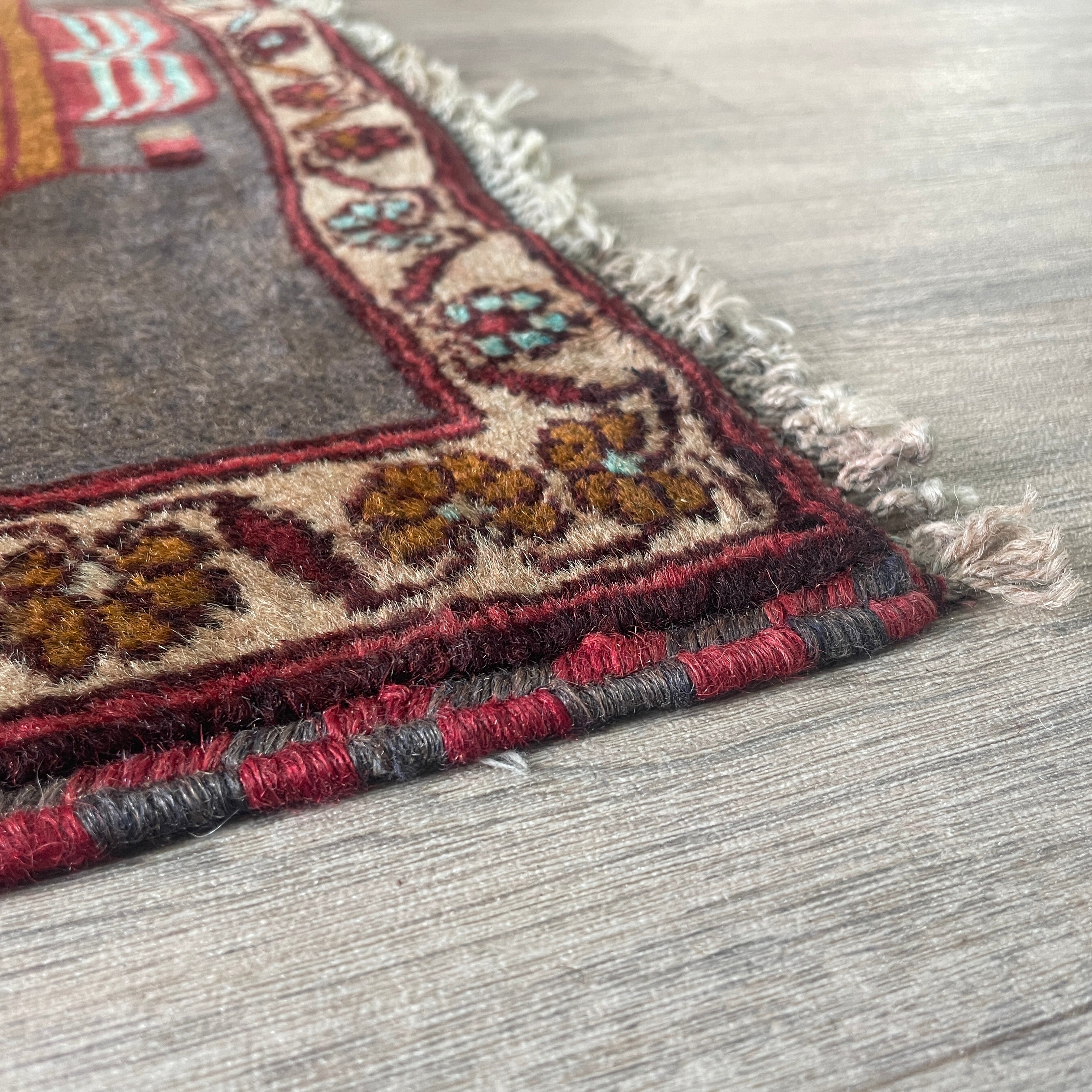 Old Afghan Herati Baluch Rug c. 1980