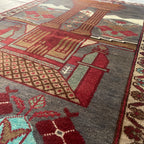 Old Afghan Herati Baluch Rug c. 1980