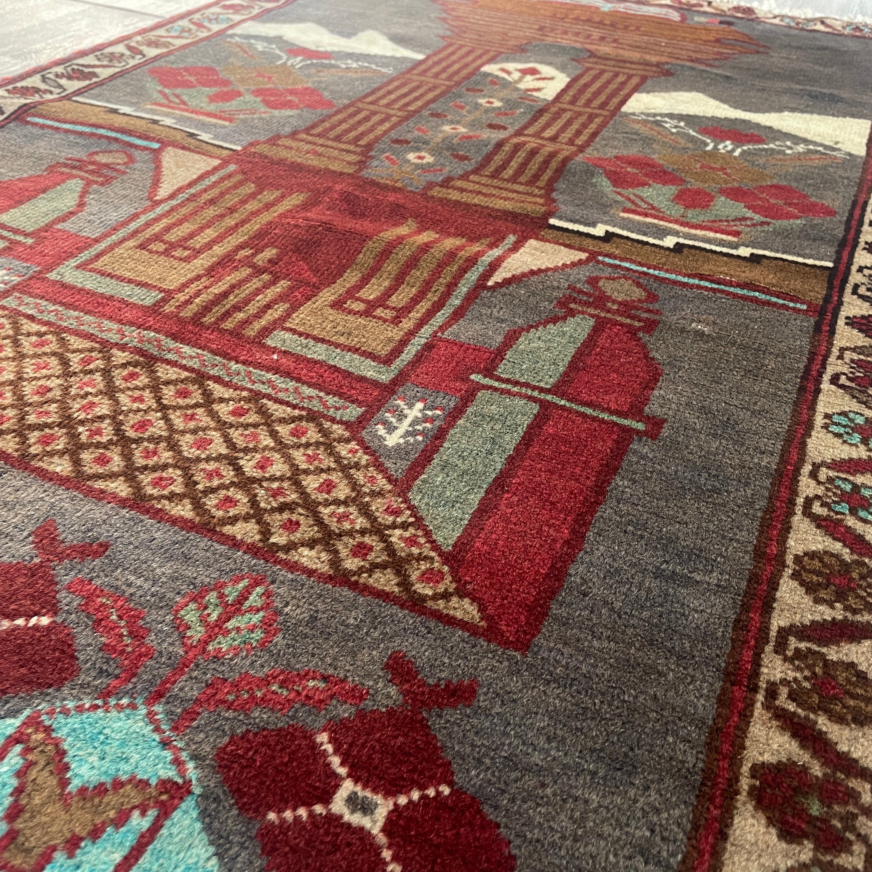 Old Afghan Herati Baluch Rug c. 1980