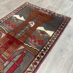 Old Afghan Herati Baluch Rug c. 1980
