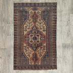 Old Afghan Herati Baluch Rug c. 1980